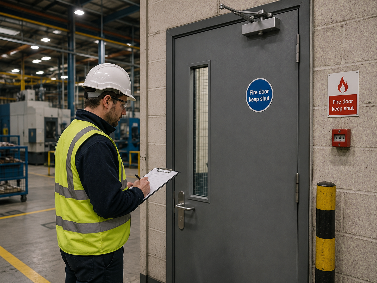 Fire door survey inspection and compliance recording