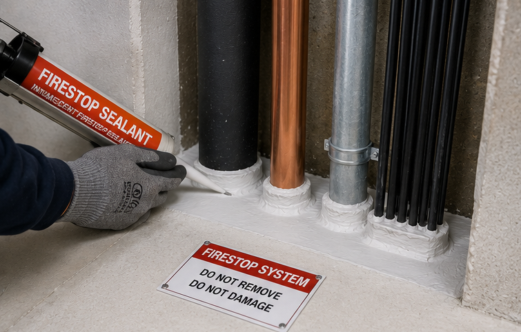Passive fire barrier maintenance inspection