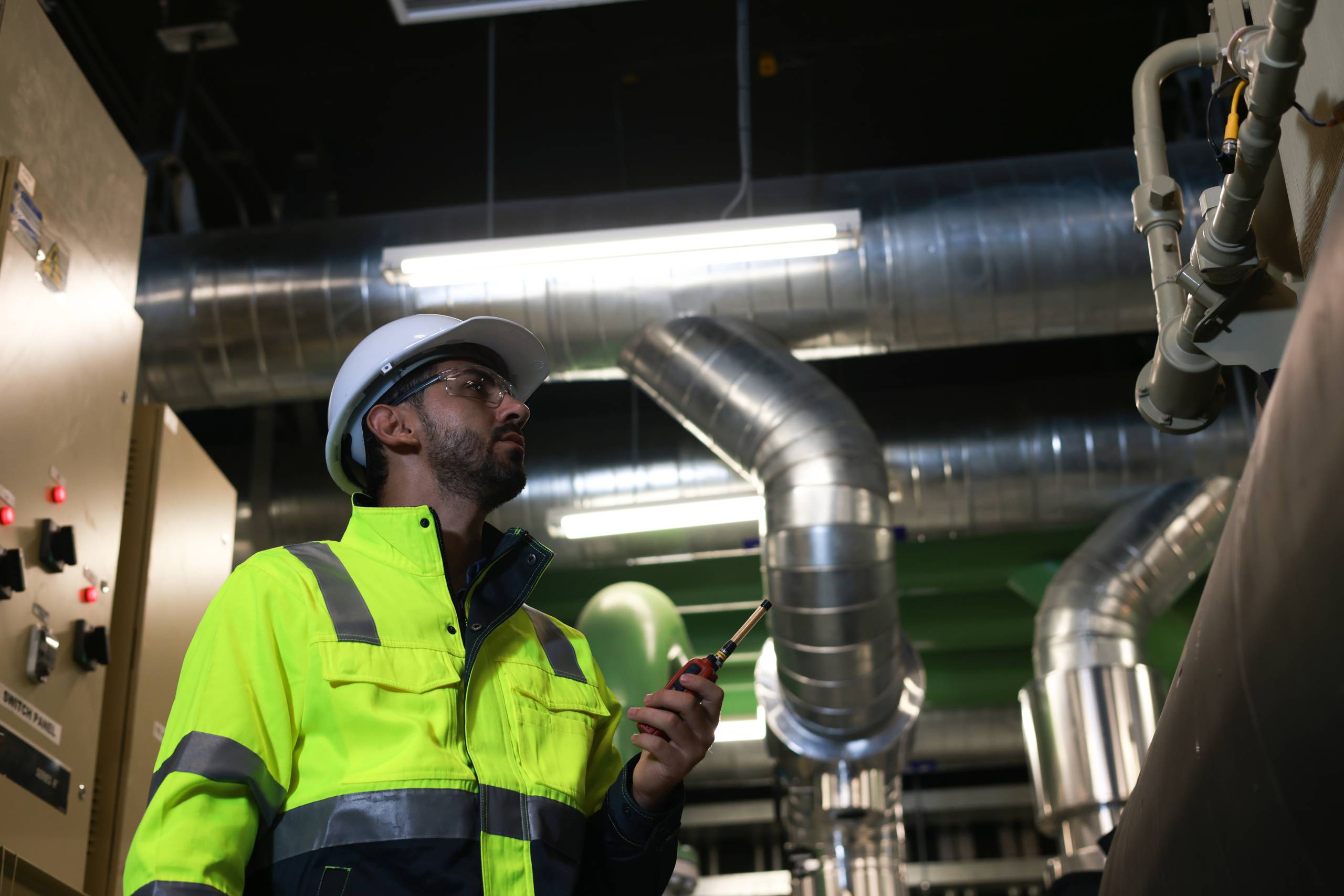 Fire protection consultant reviewing building plans
